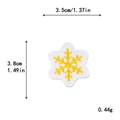 Embroidered snowflake patch with size dimensions 3.8x3.5cm for DIY Christmas sewing - 3.5x3.8cm / 11202-Yellow Snowflake