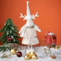 Standing reindeer plush doll with gold sequins and long boots for Christmas decor - 50CM Gold Reindeer Style