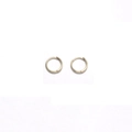 Minimalist small golden hoop earrings with polished finish and secure snap closure - 10mm / Gold