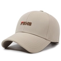 Casquette de baseball kaki avec broderie 3D FBKS en tissu sergé respirant - Réglable / Kaki