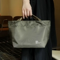 Borsa termica per il pranzo in nylon verde oliva con logo EMQH e manici resistenti - Verde Retrò (Isolamento e Freddo)