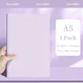 A5 lavender faux leather notebook with 160 pages for minimalist office note-taking - Lavender