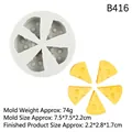 Multi-cavity silicone mold and yellow cheese-shaped resin crafts for DIY candle making - B416 Sharp Corner Cheese / Grey