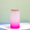 Single-layer Gradient Rose Red 16oz / Press Sku