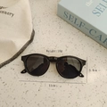 Lunettes de soleil rondes en silicone noir pour bébés 0-3 ans protection UV400 - Noir