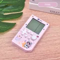 Retro handheld Tetris game console in peach pink with cute astronaut astronaut theme - Astronaut / Peach Pink