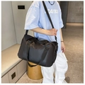 Bolsa de deporte negra de nailon impermeable con correa ajustable y gran capacidad - Talla única / Negro
