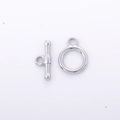 Polished silver stainless steel OT toggle clasp set for DIY jewelry making accessories - DY714-Basic Round / Silver