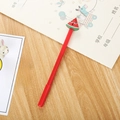 Cute red gel pen with 3D watermelon topper for school students and creative stationery - Watermelon Gel Pen