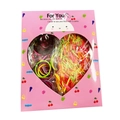 Multi-colored high elastic hair ties set in a pink heart-shaped gift box for children - 780pcs With Gift Box