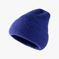Royal blue ribbed knit beanie hat for winter outdoor warmth and minimalist unisex style - Sky Blue