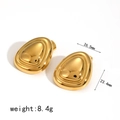 Polierte 18K vergoldete Tropfenohrringe aus Edelstahl, 26,5mm Größe für Damen - Gold Wassertropfenform (TE60175-G)