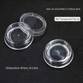 Transparent 3g 28# nail art organizer box for glitter and rhinestones on black base - Transparent Flat Bottle (4*1.4cm)