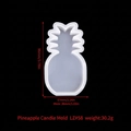 Pineapple shaped silicone candle mold for DIY resin crafts size 96x57mm in white - Pineapple Candle Mold