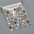 5D Christmas nail stickers TS-3282 featuring Santa Claus and elk on transparent backing - Romantic Christmas Night (TS-3282)