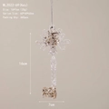 Transparent acrylic retro key ornament with gold sequins and beads, 16x7cm size - Key (WL2022-69)