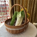 Handwoven rattan picnic basket with lace ribbon and pearl accents for home storage - Large Oval Pumpkin Basket With Hemp Rope Pearl