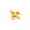 Golden stainless steel Aries zodiac pendant with hollow minimalist design for DIY jewelry - Aries - Single Pendant