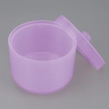 Scatola per pulizia unghie viola chiaro traslucido con vassoio filtro e coperchio - Viola
