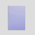 Translucent lavender PP cover for loose-leaf notebook with multi-hole binder punch design - A5-20 Holes / Morandi Purple (2 sheets without clips)