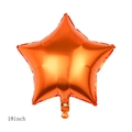 18-inch orange star-shaped foil balloon for wedding and party decoration - Star Orange