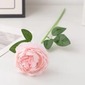 Faux European ranunculus flower spray in pink finish for wedding decor - Single Head / Light Pink