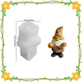 Gnome silicone mold with pumpkin for harvest festival diy candles and crafts - Gnome Holding Pumpkin