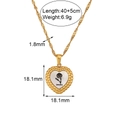 Collana in acciaio placcato oro 18K con ciondolo a cuore in conchiglia per gennaio - Oro-Gennaio