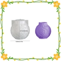 Spherical snowflake resin mold for DIY candle making with 2.42-inch height dimension - Peace and Love Lantern Ball 004
