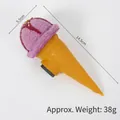 Creative purple ice cream cone fridge magnet with chocolate drizzle and 14.5cm length - Purple