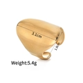 14K gold-plated stainless steel armor ring with a 3.1cm length and polished finish - Style W (Armor/Streamlined)