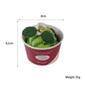 Modello di cupcake alla fragola finto con glassa verde e tazza rossa, altezza 8,5 cm - Stile Calamita da Frigo / Verde