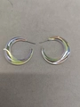 Créoles en C résine irisée avec tiges métalliques pour un style tendance et chic - 59# Tige en argent-Couleur Magique-Rond