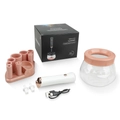Set pulisci pennelli elettrico con impugnatura USB, ciotola e base di supporto - Gen 1 Type-C Ricaricabile Rosa