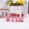 Set di 6 decorazioni natalizie a forma di caramelle rosse e bianche in scatola trasparente - 6 pezzi/10cm Caramella Piccola / Rosso