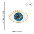 Evil eye sequin embroidery patch in blue and gold, DIY decorative applique, 20x13.3cm - Full Color Evil Eye Patch