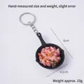 Miniature fried rice frying pan keychain with realistic shrimp and food textures - Chili Fried Rice - Keychain