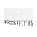 5652302HB-Silver 6 Pairs-Chain Twist Hoop Set