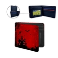 Herrenbrieftasche mit gotischem Schlossfriedhof und inneren Kreditkartenfächern - Halloween Schloss (ZDQB-011)