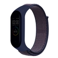 Dark blue nylon loop sports strap for smart fitness tracker with velcro closure - Indigo