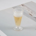 Miniatur Bierkrug Schlüsselanhänger mit realistischem Schaum und gelbem Harz - Champagner - Ohne Haken (Mit Loch)