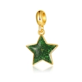 Pendentif étoile dorée avec paillettes vertes pour bijoux DIY et colliers - Style de Forme d'Étoile (1)