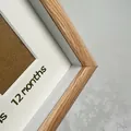 Natural wood baby memorial photo frame for 12 months growth record in hollow style - Original Wood Color Hollow Style