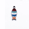 Pendentif poisson en émail coloré en acier inoxydable pour bijoux DIY - Couleur Acier Poisson