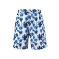 Short de bain pour homme avec imprimé palmier bleu marine et taille élastiquée - Garçon 104 / Palmier