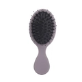 Purple oval paddle hair brush with black bristles and massaging air cushion for kids - Elastic Paint Bean Paste Purple (Boar Bristle)