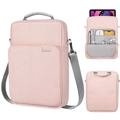 Funda rosa para iPad de 11-13 pulgadas con correa ajustable y bolsillos de guardado - 9,7-11 Pulgadas Universal / Rosa Loto