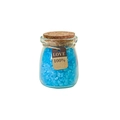 Himalayan bath salt crystals in a glass jar with a cork lid and a blue crystal finish - 110g / Blue