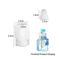 Square drifting bottle silicone mold for DIY crystal resin with detailed size measurements - Square Drift Bottle (With Stopper)