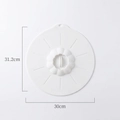 Extra large 30cm white silicone microwave splatter cover with handle for food containers - 30cm (Extra Large)